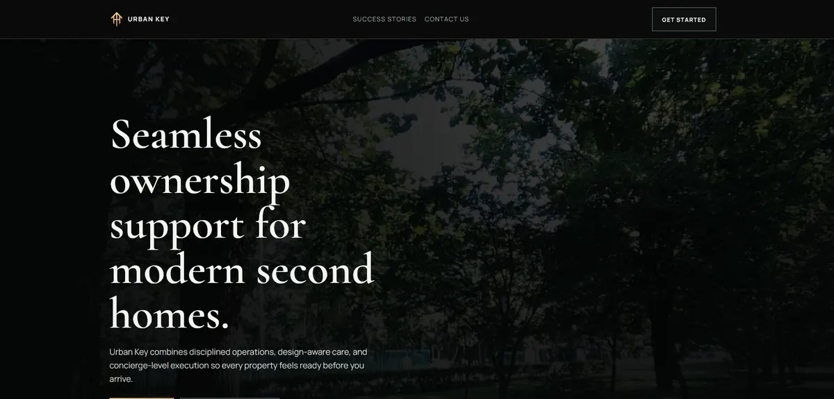 Homepage of Urban Key Homes, a Kelowna home stewardship website built by AlpinePages